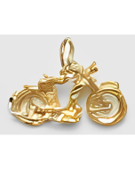 10K Yellow Gold 3D Motor Bike Charm