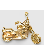 10K Yellow Gold 3D Motorcycle Pendant