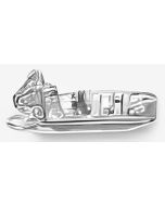 Silver 3D Bowrider Boat Pendant