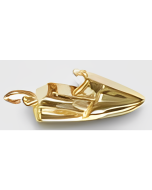 10K Yellow Gold 3D Jet Ski Pendant