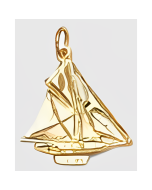 10K Yellow Gold Sailboat Pendant