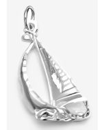 Silver 3D Sailboat Pendant