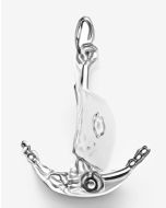 Silver 3D Sailboat Pendant