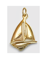 10K Yellow Gold Sailboat Pendant