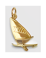 10K Yellow Gold Windsurfer Boat Pendant