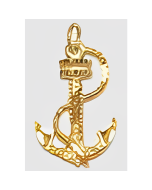 10K Yellow Gold Anchor Pendant