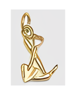 10K Yellow Gold 3D Pick & Shovel Charm