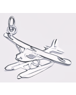 Silver Sea Airplane Charm