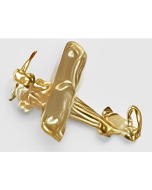 10K Yellow Gold 3D Bi-Plane Charm