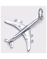 Silver 3D DC8-707 Airplane Charm