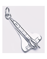 Silver 3D Space Shuttle Rocket Charm