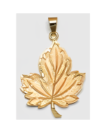 10K Yellow Gold Large Maple Leaf Pendant