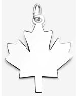 Silver Plain Maple Leaf Pendant