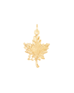 10K Yellow Gold Fancy Maple Leaf Charm