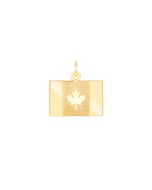 10K Yellow Gold Canadian Flag Charm