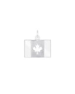 Silver Canadian Flag Charm