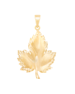 10K Yellow Gold Large Maple Leaf Pendant