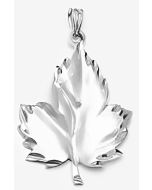 Silver Large Maple Leaf Pendant