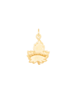 10K Yellow Gold Maple Leaf Charm