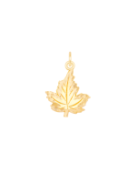 10K Yellow Gold Maple Leaf Charm