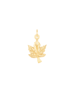 10K Yellow Gold Maple Leaf Charm