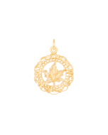10K Yellow Gold Maple Leaf Charm