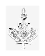 Silver Maple Leaf Charm