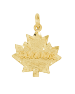 10K Yellow Gold Maple Leaf Charm