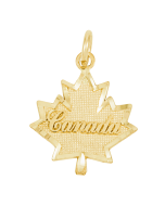 10K Yellow Gold Maple Leaf Charm