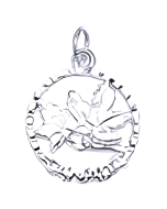 Silver Big Maple Leaf Charm