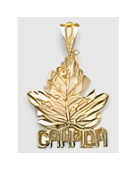 10K Yellow Gold Maple Leaf Pendant