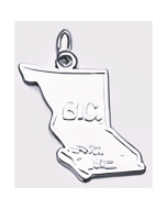 Silver British Columbia Map Charm