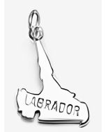 Silver Labrador Map Charm