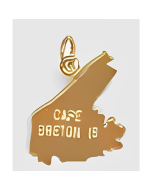 10K Yellow Gold Cape Breton Island Map Charm