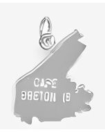 Silver Cape Breton Island Map Charm