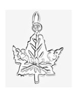 Silver "Halifax" Maple Leaf Charm