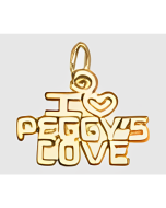 10K Yellow Gold I Love Peggy's Cove Charm