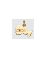 10K Yellow Gold Ontario Map Charm