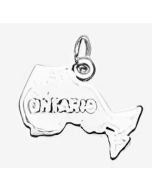 Silver Ontario Map Charm