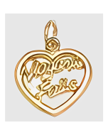 10K Yellow Gold Heart Niagara Falls Charm