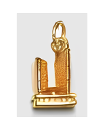 10K Yellow Gold 3D City Hall Toronto Charm