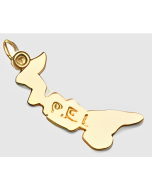 10K Yellow Gold Prince Edward Island Map Charm