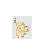 10K Yellow Gold Map of Quebec Charm