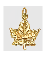 10K Yellow Gold "Quebec" Maple Leaf Charm