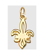 10K Yellow Gold Fleur de Lis Charm
