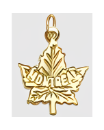 10K Yellow Gold Montreal Maple Leaf Charm