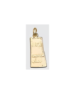 10K Yellow Gold Saskatchewan Map Charm