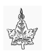Silver "Regina" Maple Leaf Charm