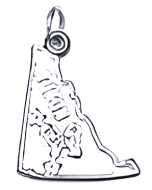 Silver Yukon Map Charm
