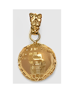 10K Yellow Gold 3D The Globe Pendant